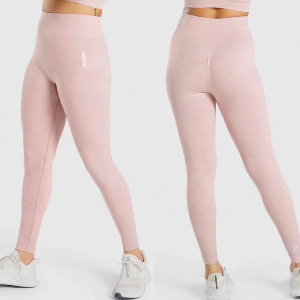 Gymshark Adapt Camo Seamless Leggings - Light Pink, size small